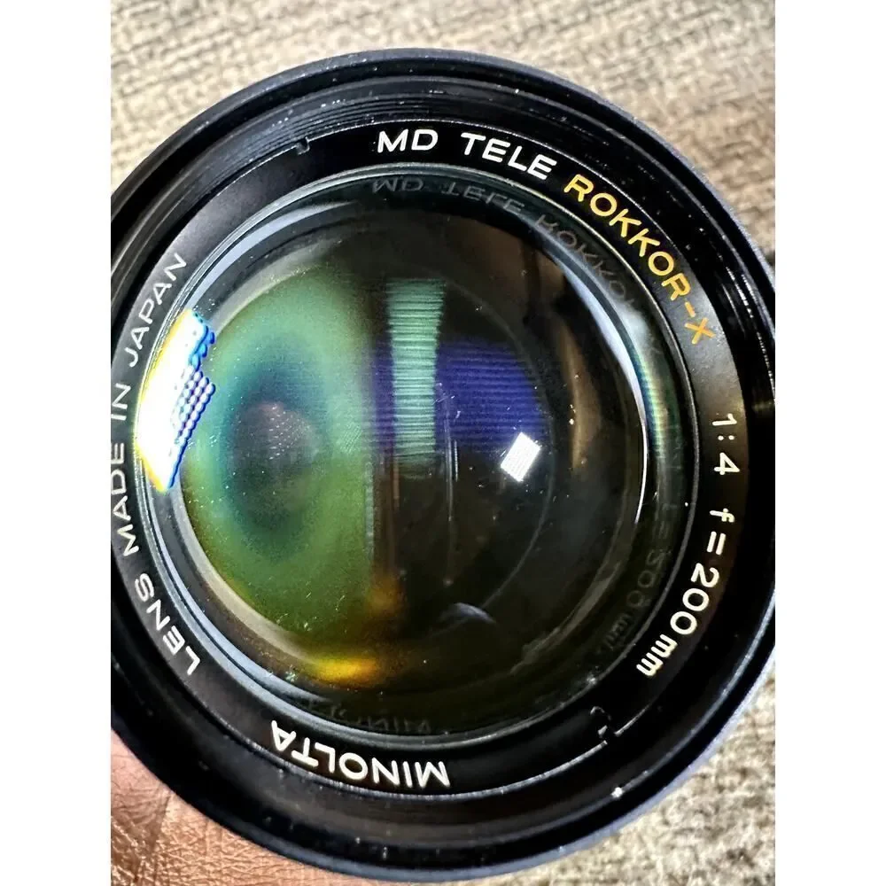 Vintage Minolta MD Tele Rokkor-x 200mm 1:4 Lens As-Is